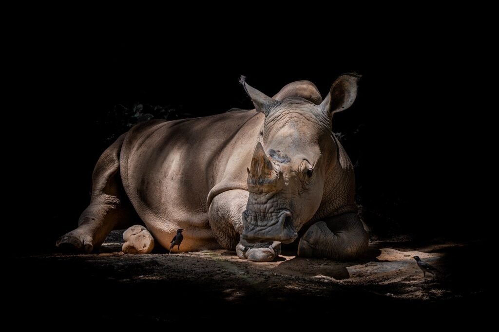 8 Most Endangered Animals in the World: A Race Against Extinction 2 A rare Javan Rhino in the lush forests of Indonesia’s Ujung Kulon National Park.